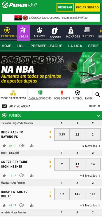 premier bet zone hoje angola